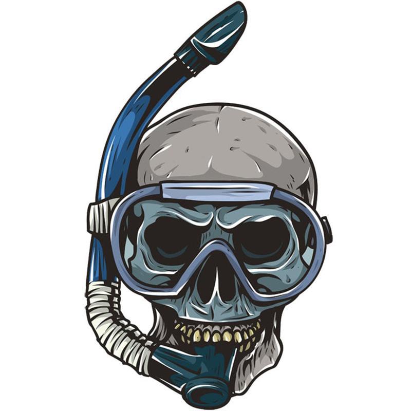 Sticker Dödskalle Med Cyklop