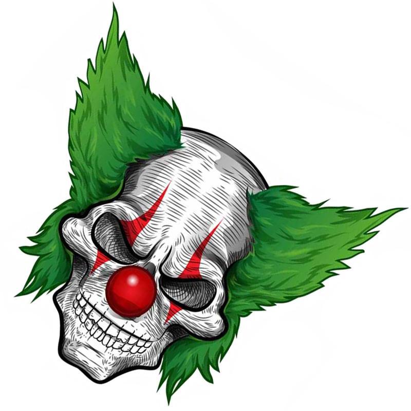 Dödskalle Klistermärke Clown IT