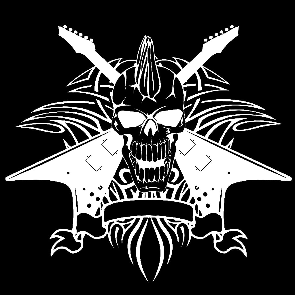 Sticker Dödskalle Elgitarrer