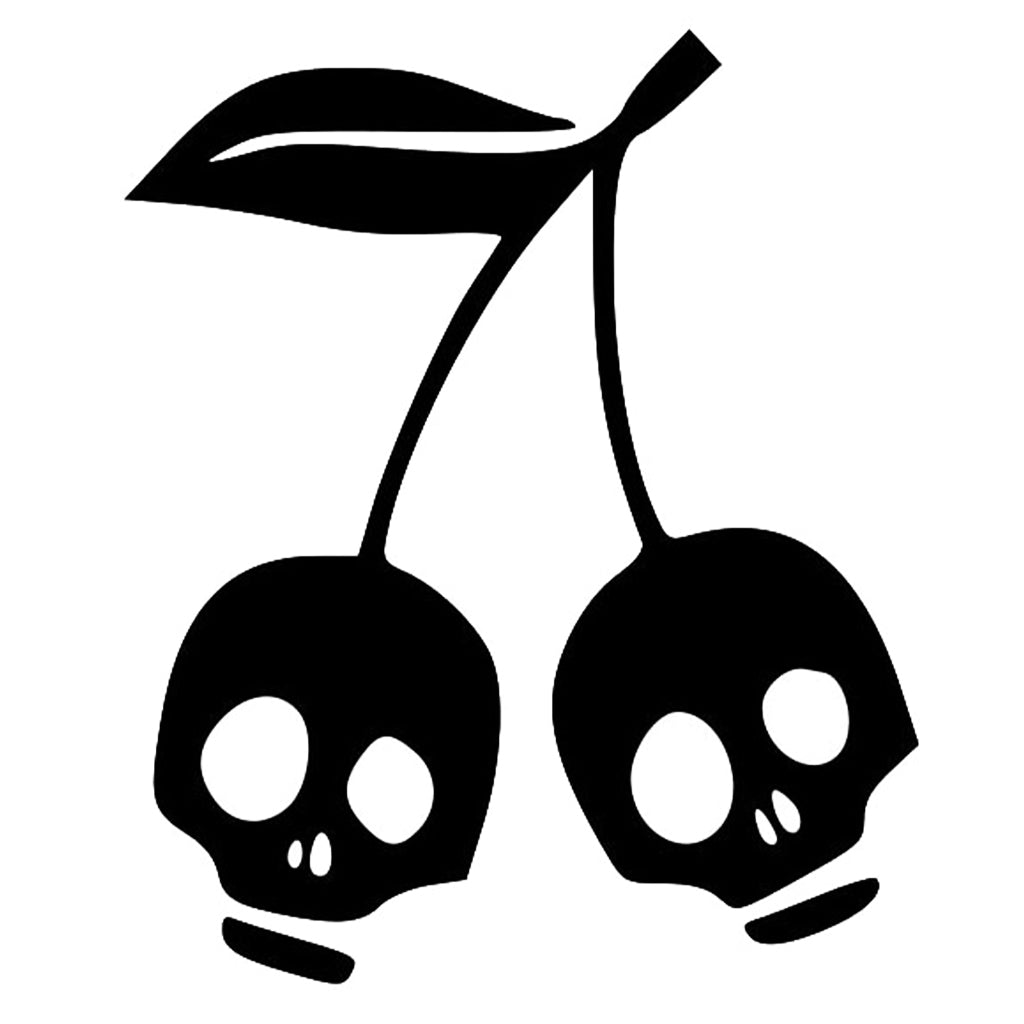 Sticker Körsbär Dödskallar