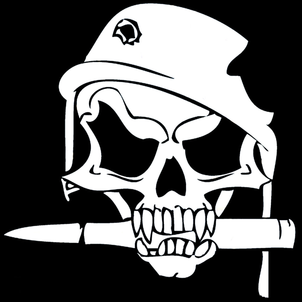 Sticker Dödskalle Med Kula