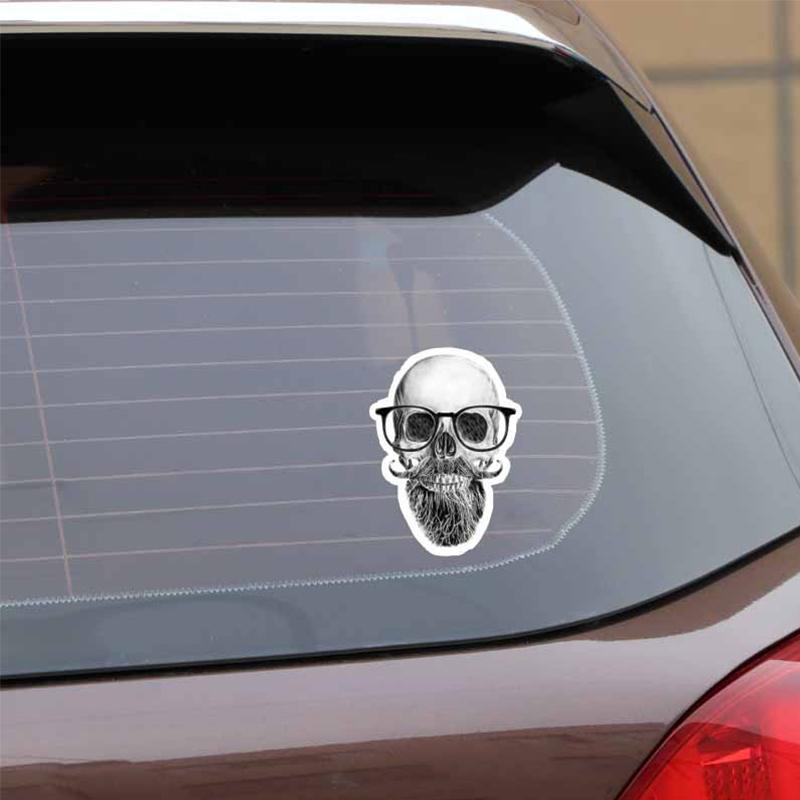 Dekal Dödskalle Med Mustasch