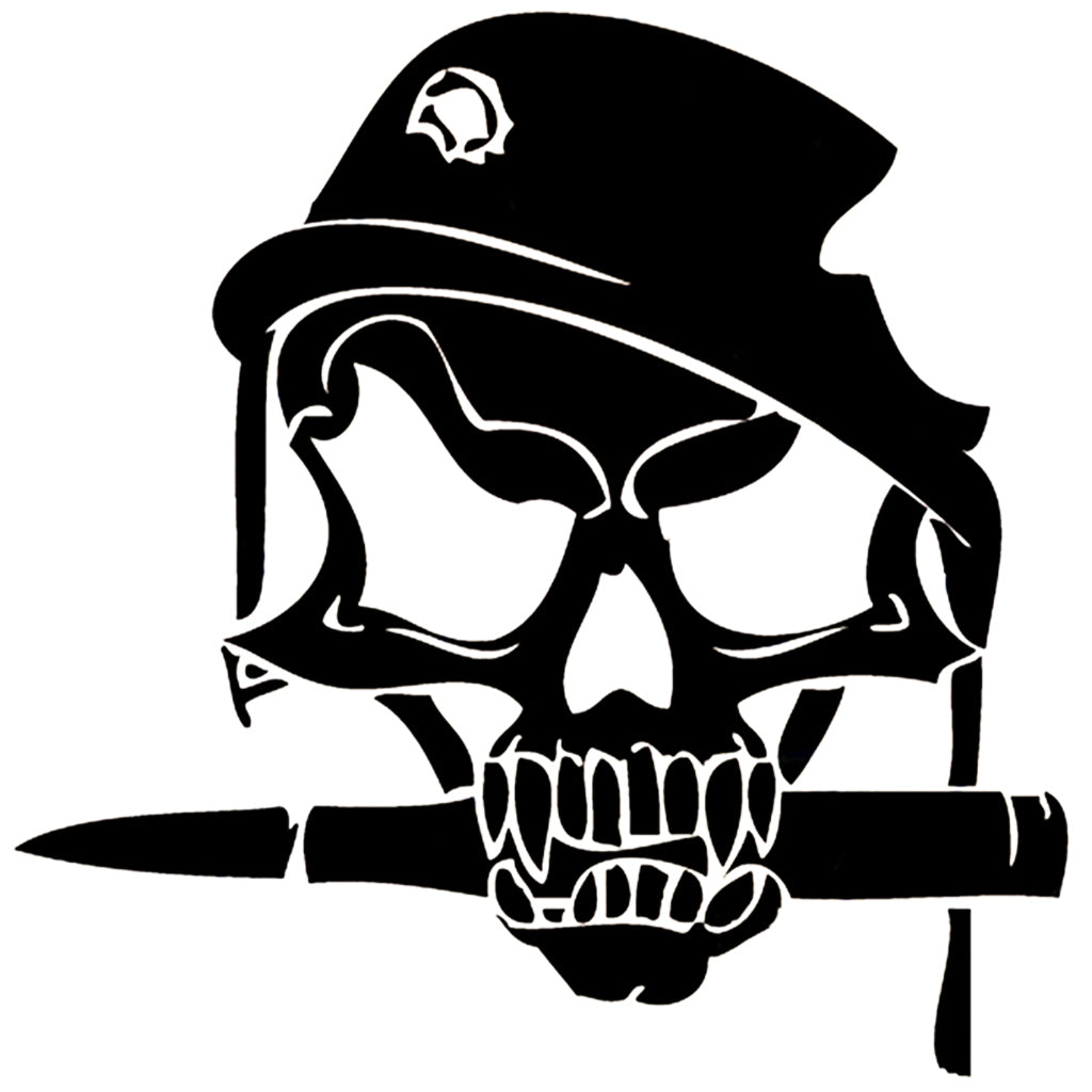 Klistermärke Dödskalle Patron