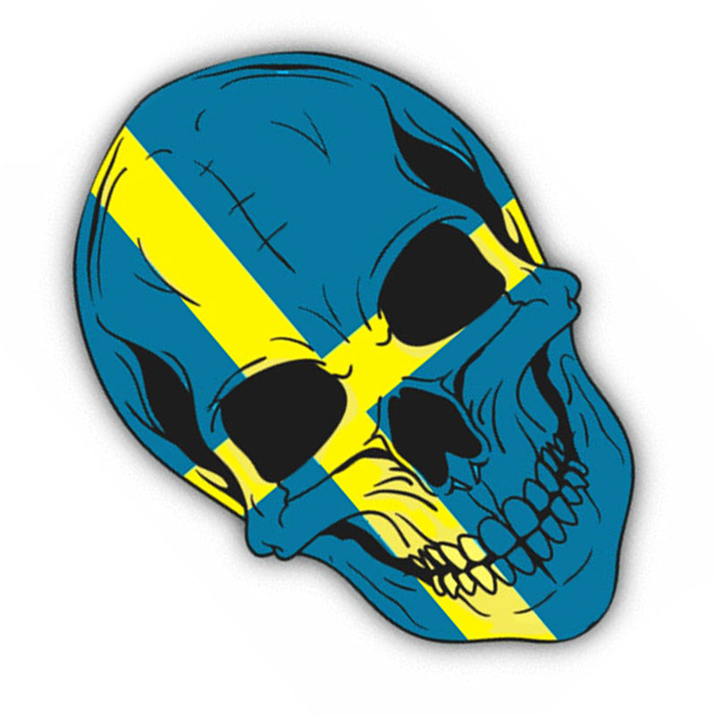 Klistermärke Svensk Dödskalle