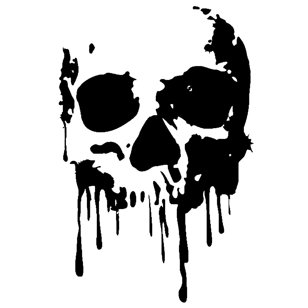 Klistermärke Droppande Dödskalle