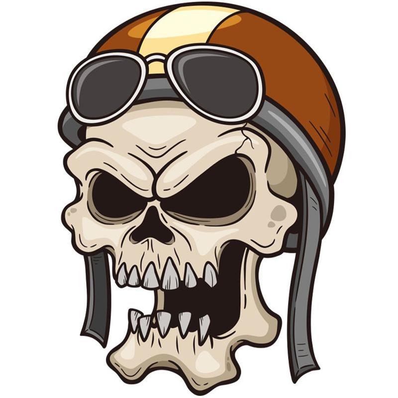 Sticker Dödskalle Pilot