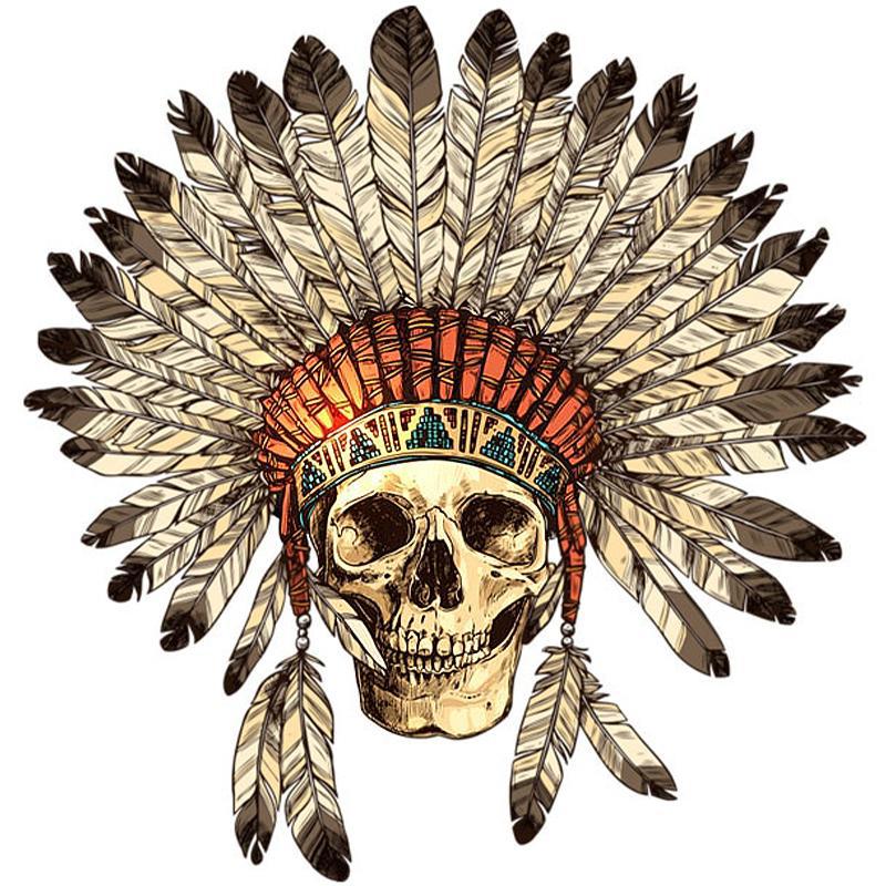 Dödskalle Dekal Indian