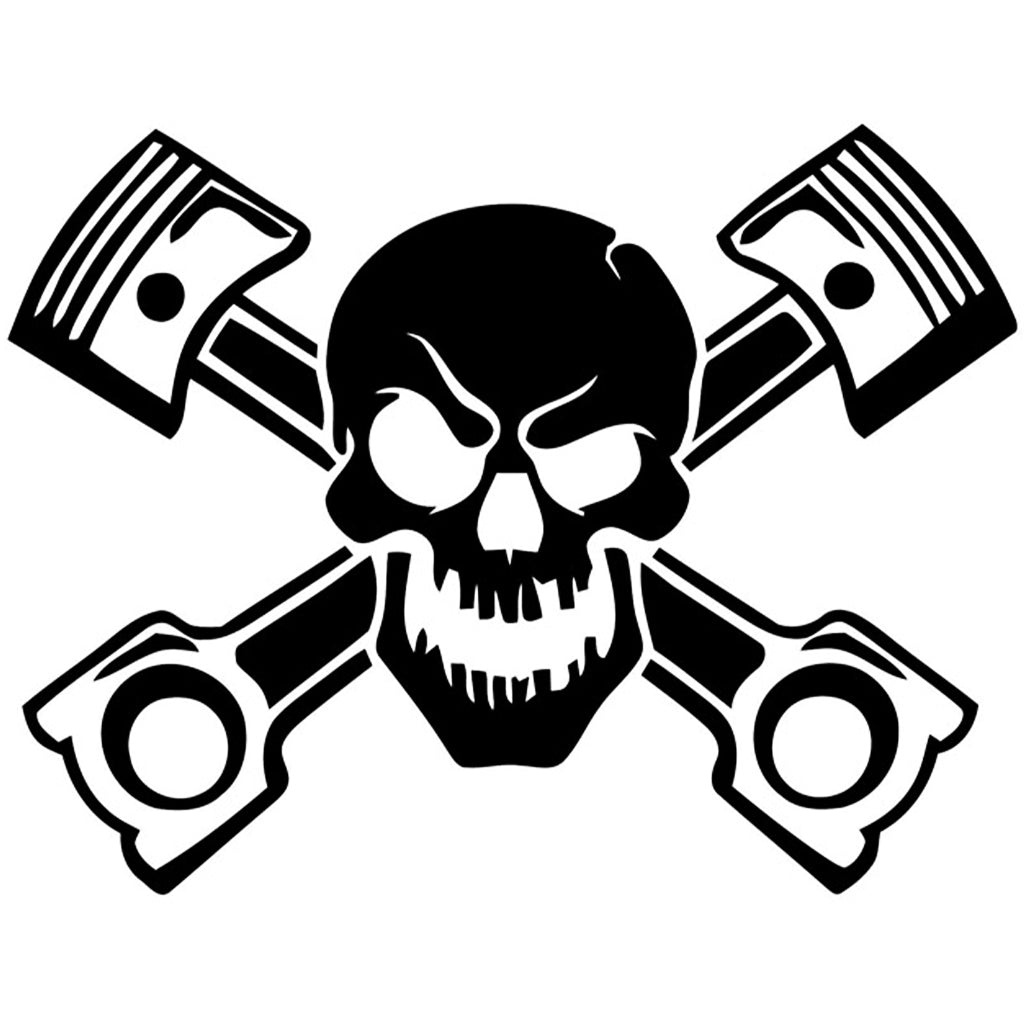 Klistermärke Kolvar Dödskalle