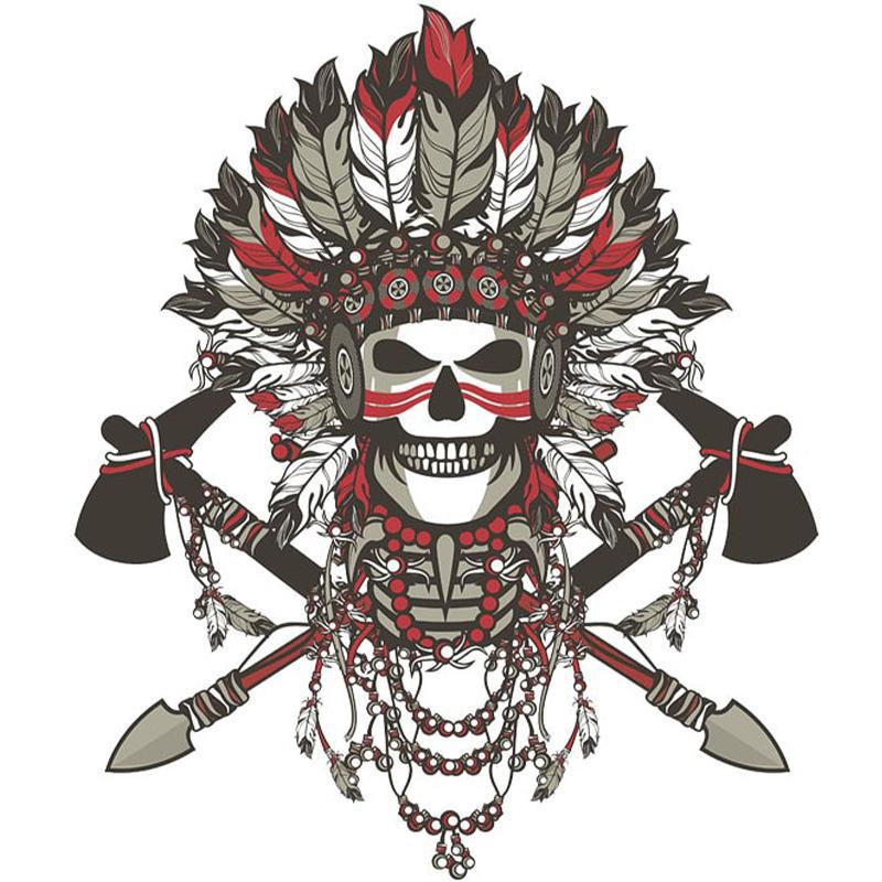 Dödskalle Sticker Indian