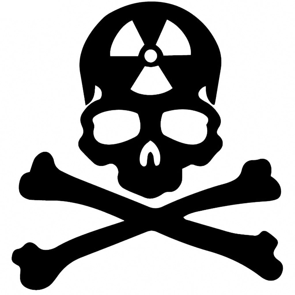 Sticker Radioaktiv Dödskalle