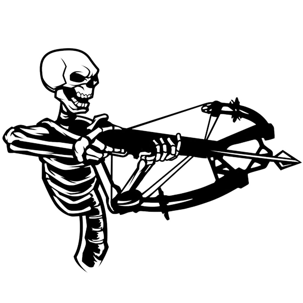 Klistermärke Skelett Armborst