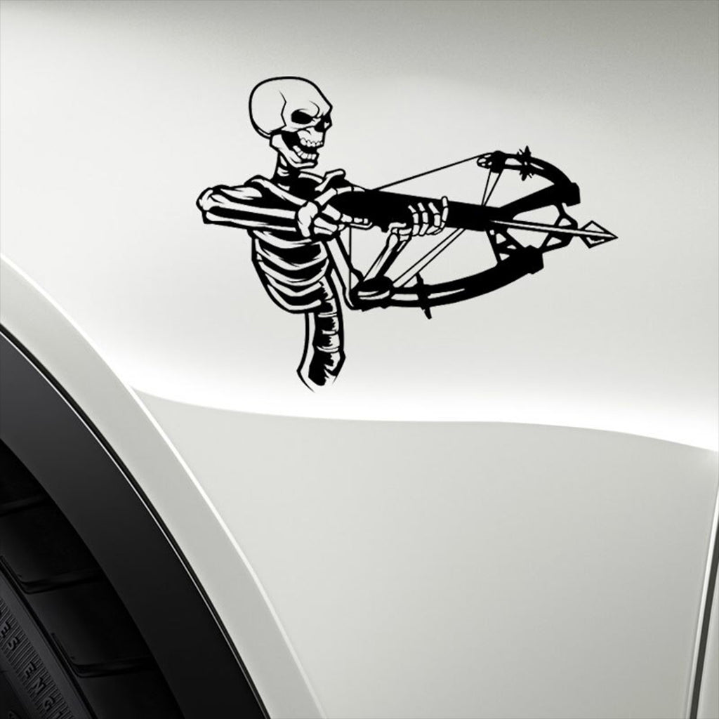 Sticker Skelett Med Vapen