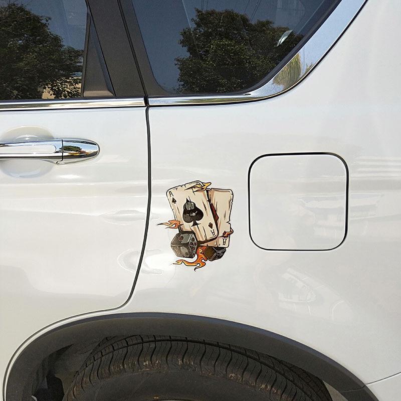 Dödskalle Dekal Spelkort Och Tärningar