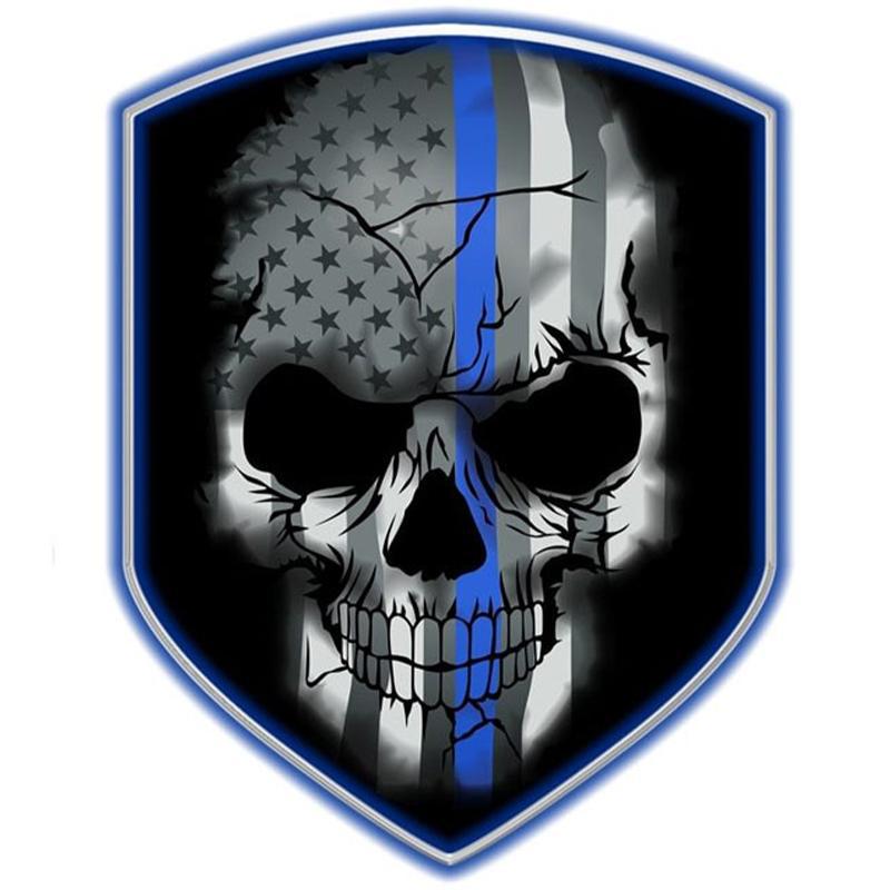 Dödskalle Sticker USA