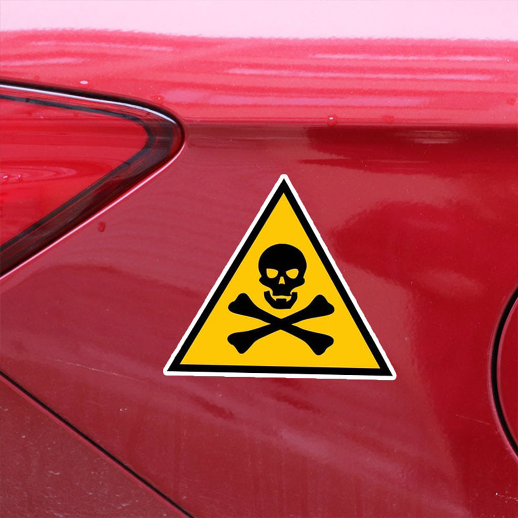 Sticker Varning Dödskalle