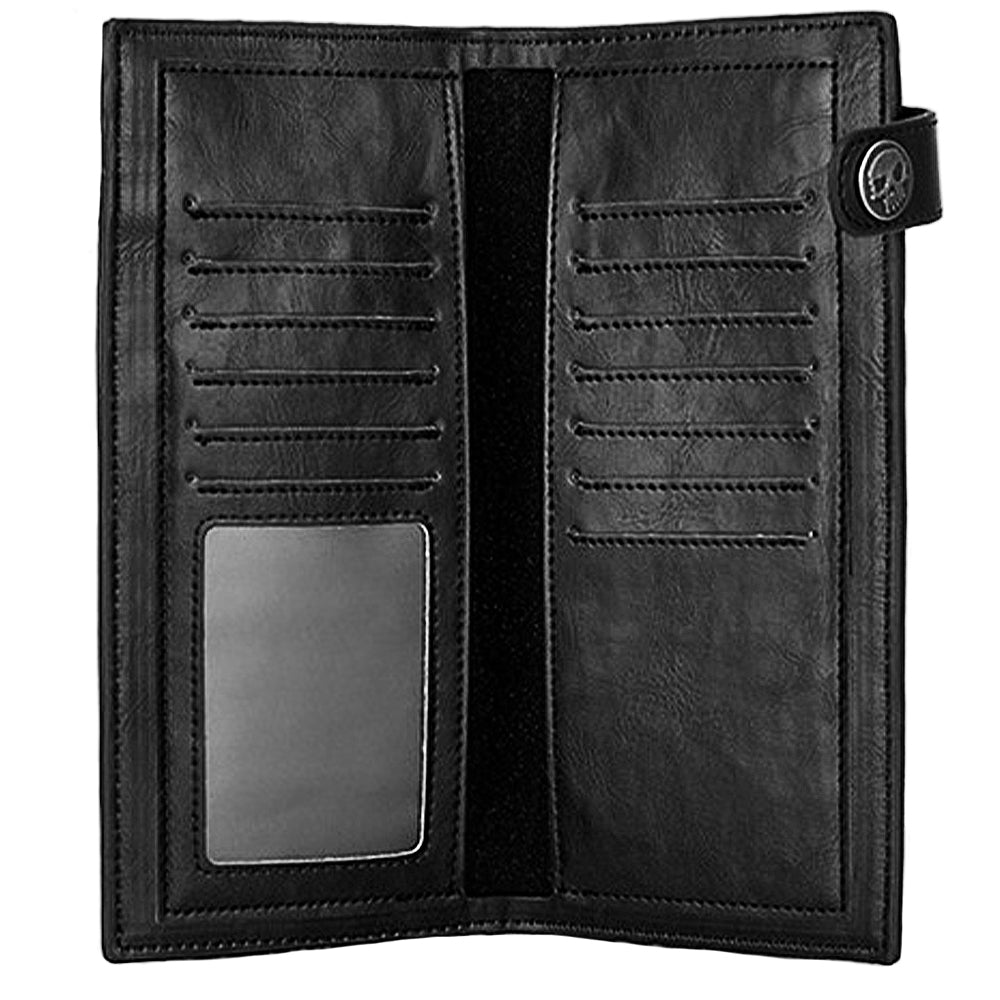 Svart Damplånbok Med Dödskalle Kors