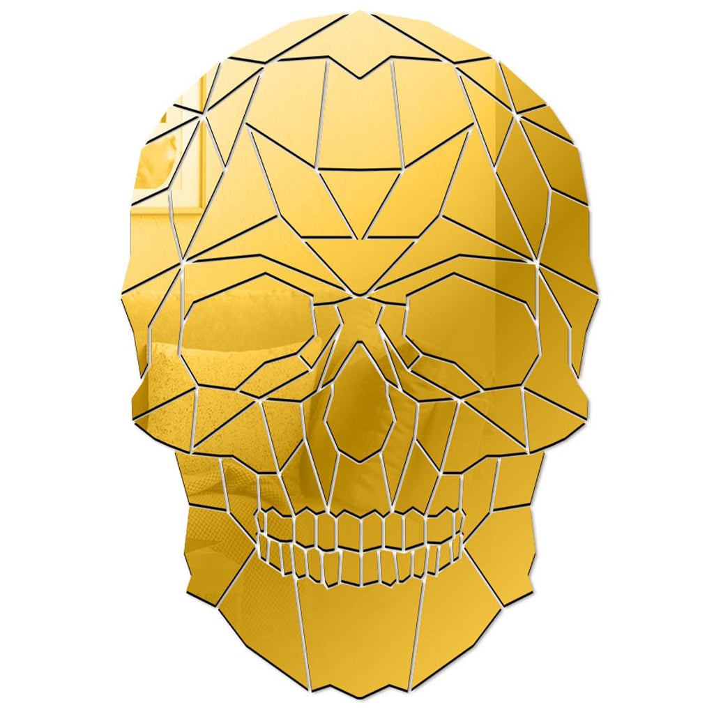 Jättestor Dödskalle Spegel Vägg