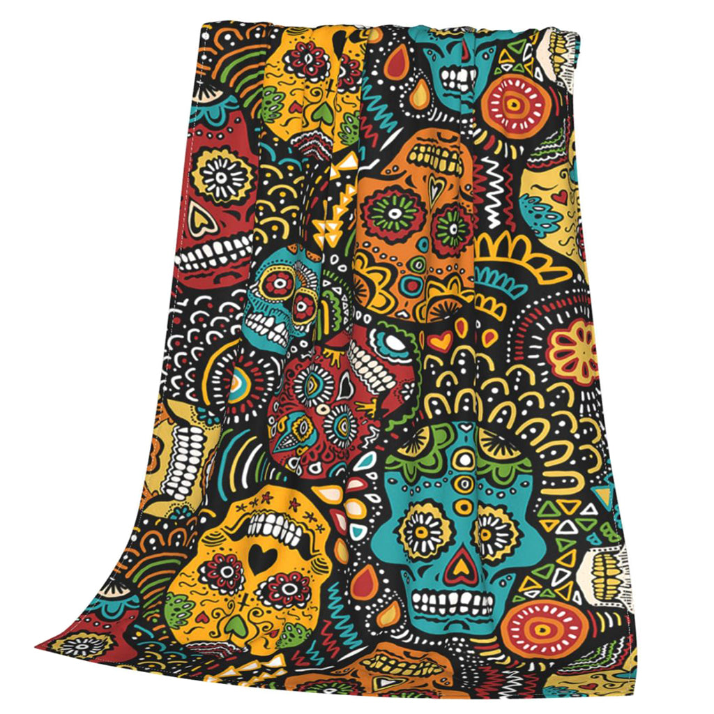 Filt Med Sugar Skull Dödskallar