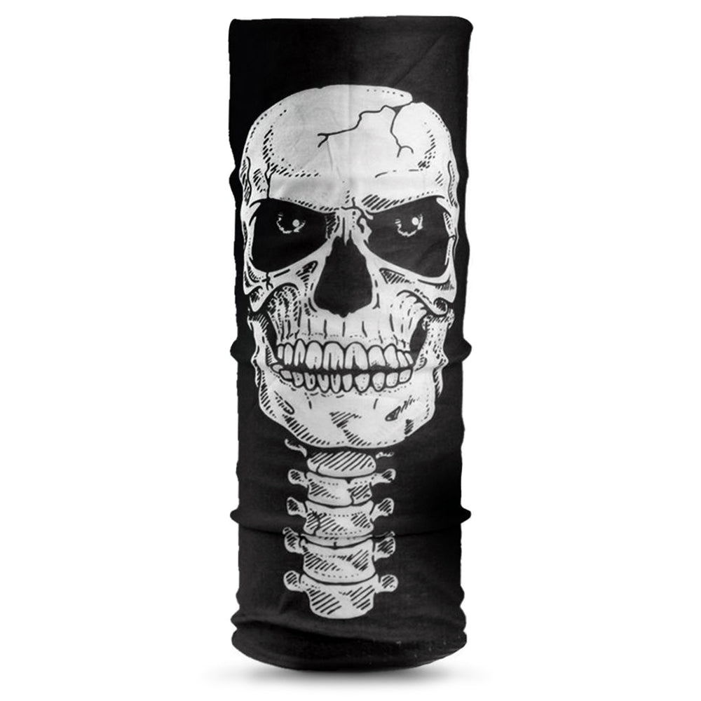 Svart Buff Med Skelett