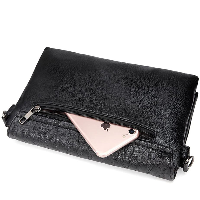 Dödskalleväska Läder