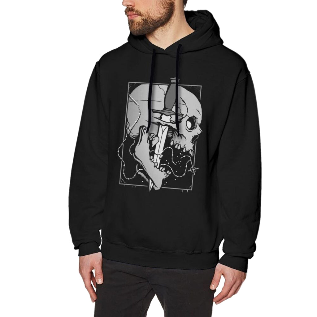 Svart Dödskalle Tröja Kniv