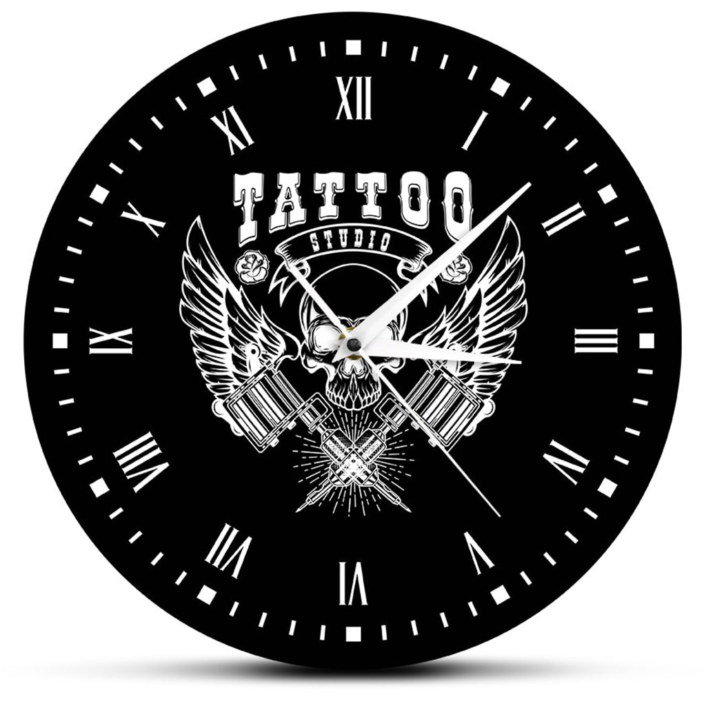 Rund Dödskalle Klocka