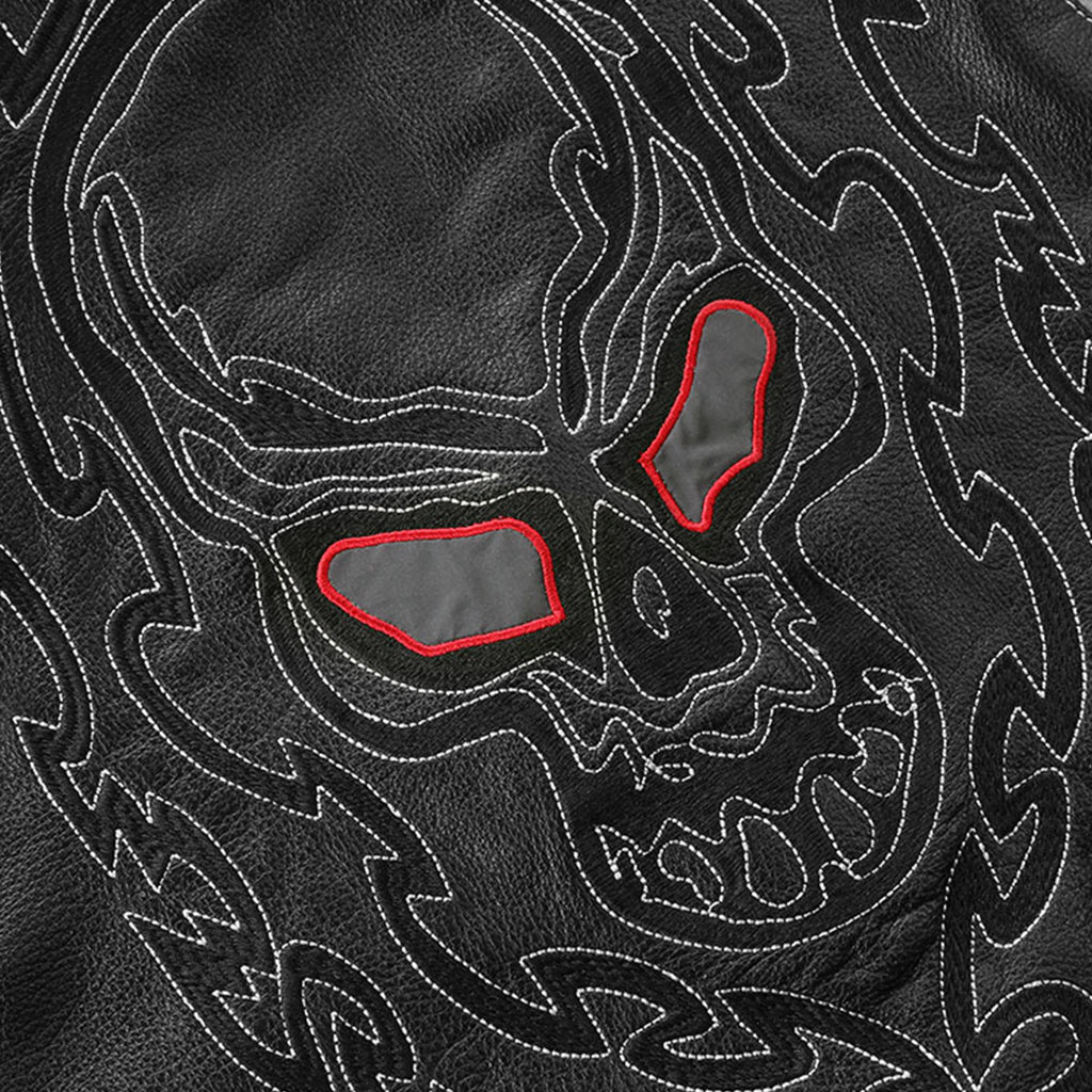 MC-Väst Med Dödskalle Ryggpatch