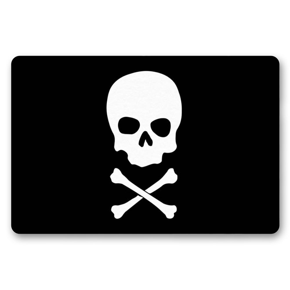 Svart Dörrmatta Jolly Roger