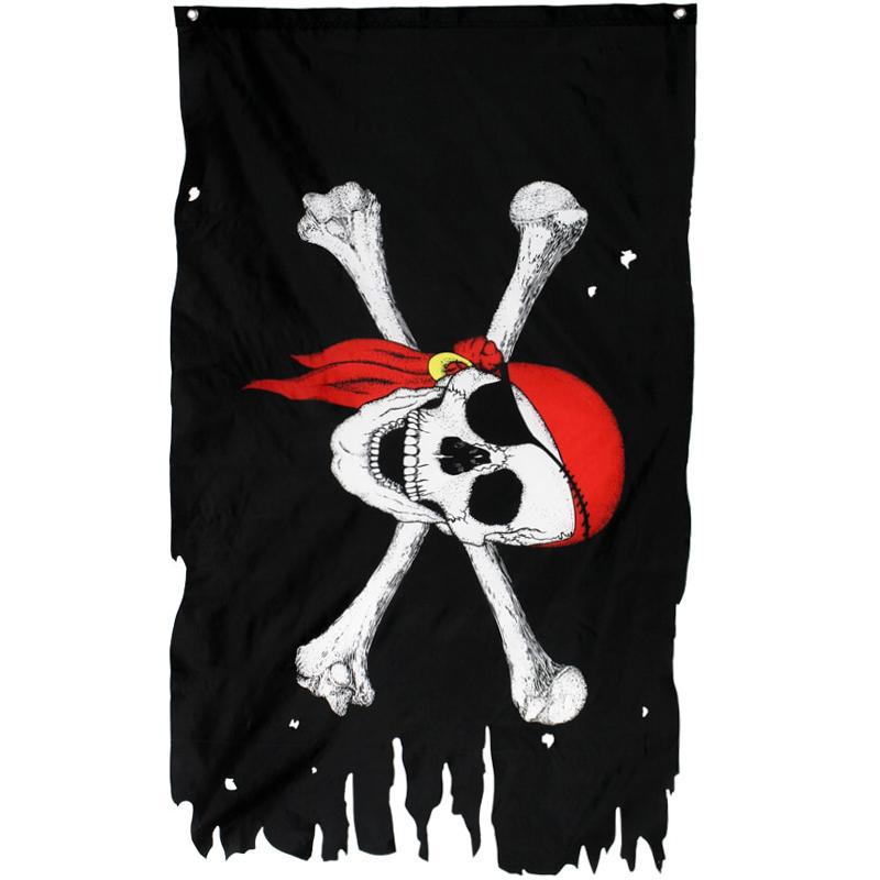 Svart Flagga Med Dödskalle