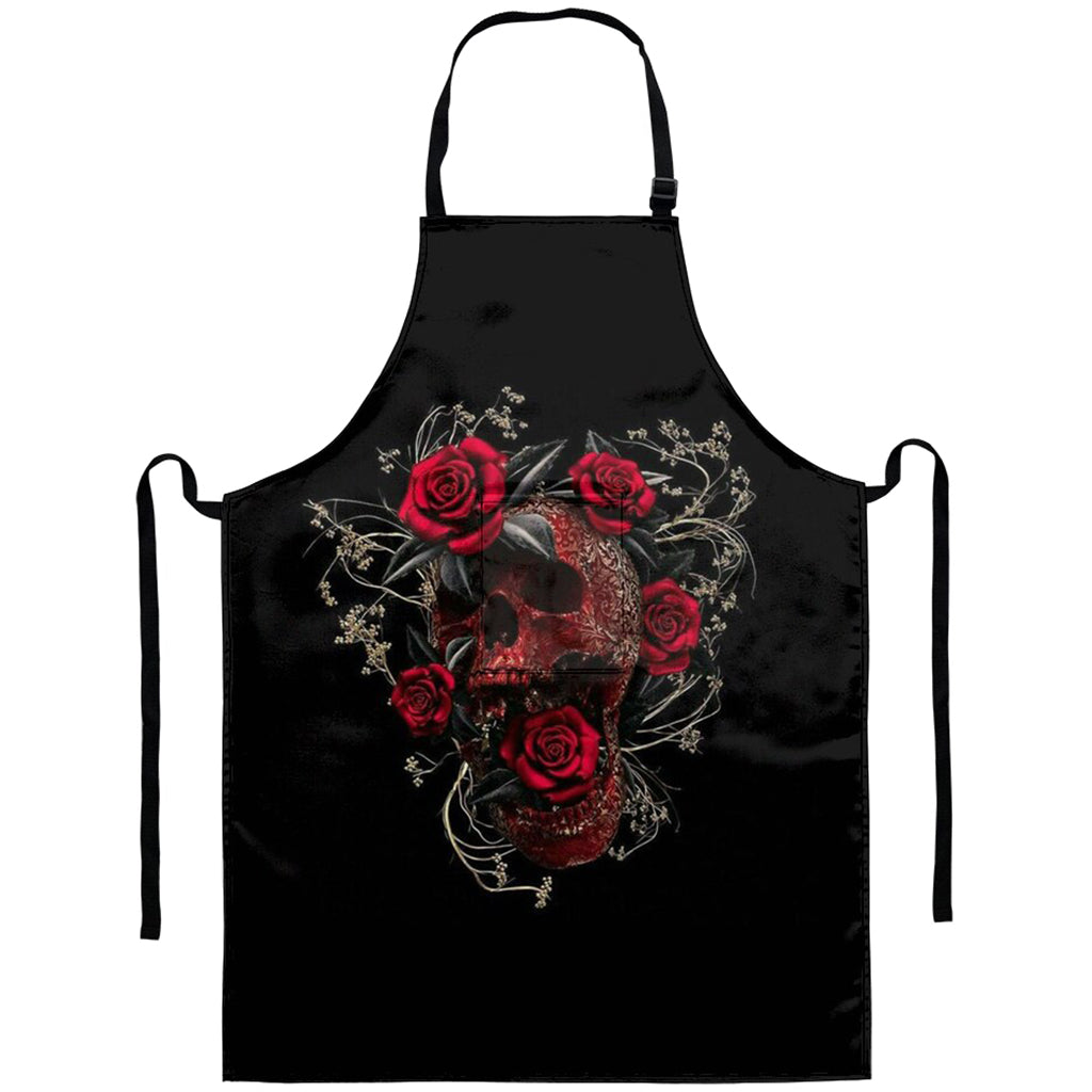 Svart Förkläde Med Dödskalle