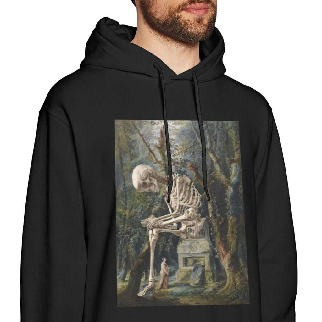 Svart Hoodie Skelett