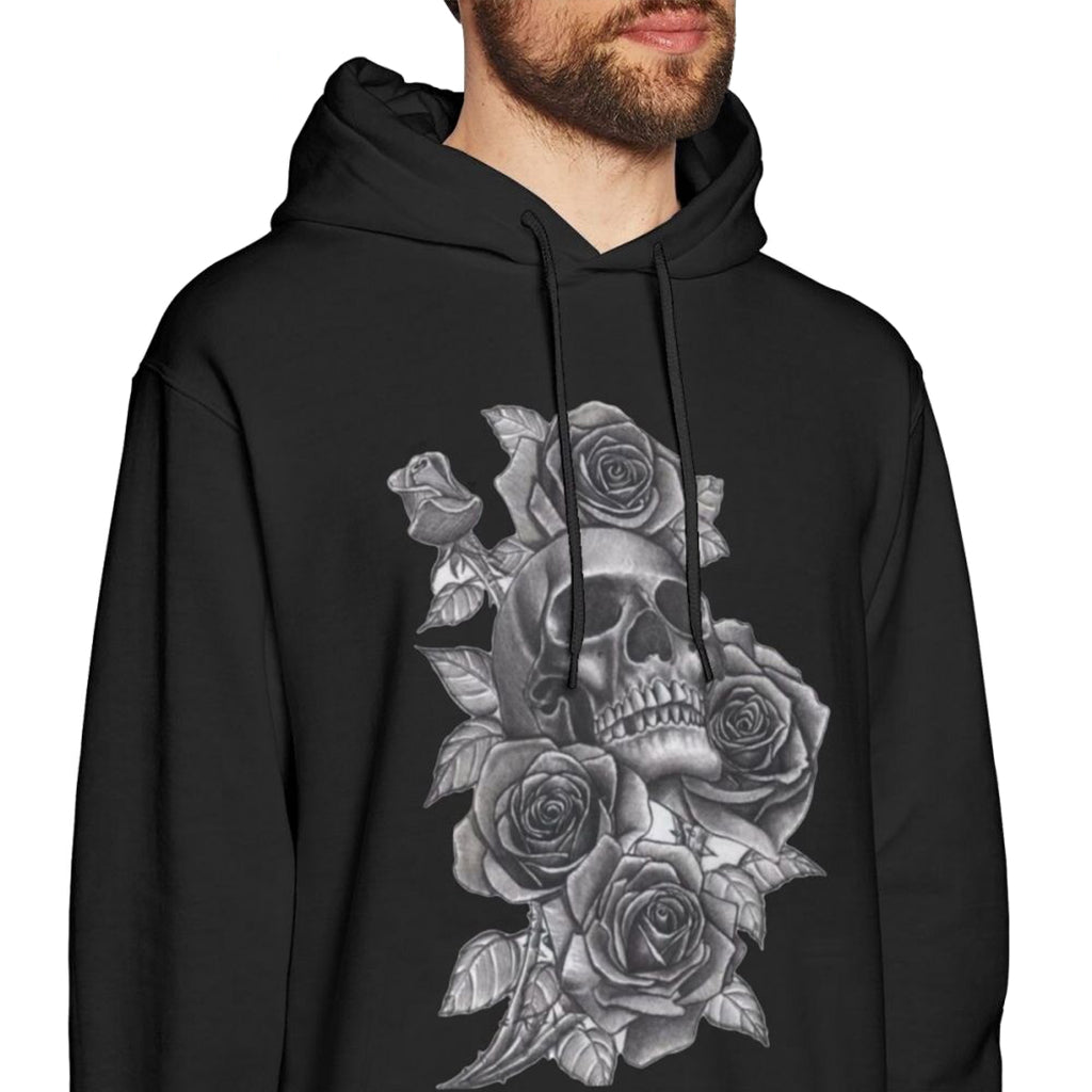 Svart Huvtröja Svartvitt Dödskallemotiv