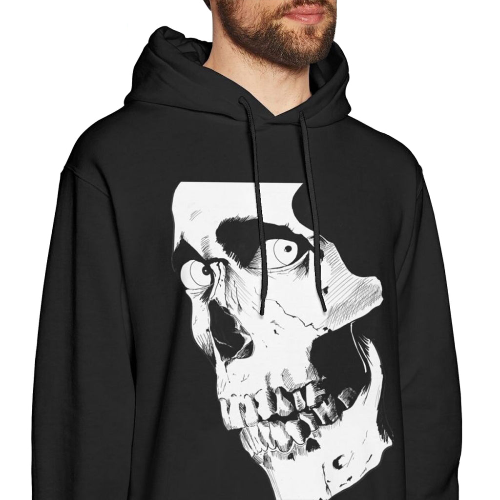 Svart Hoodie Elak Dödskalle