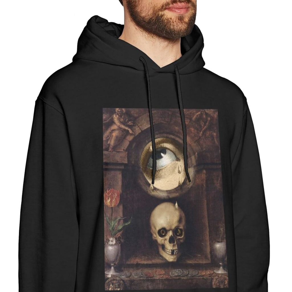 Svart Huvtröja Sörjande Dödskalle