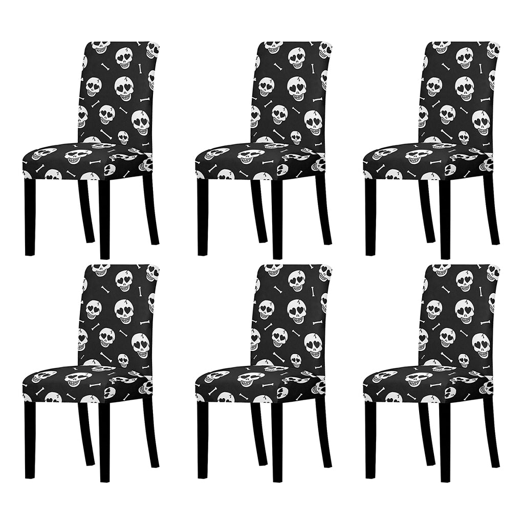 Svart Klädsel Med Dödskallar Till Stolar