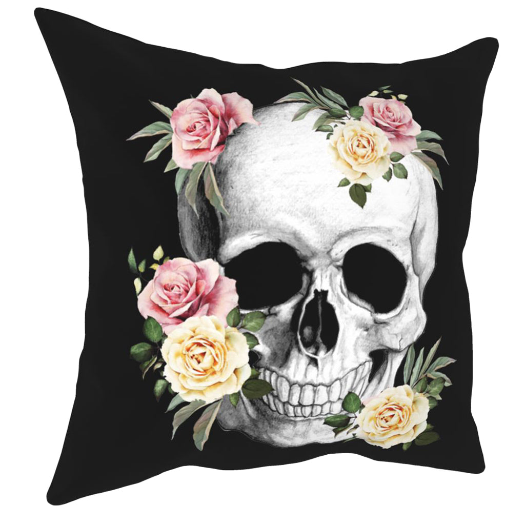 Svart Kudde Med Skalle