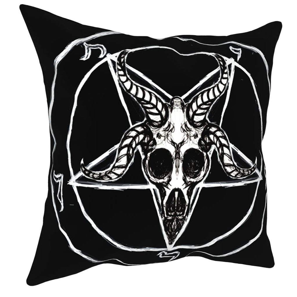 Svart Kudde Med Pentagram