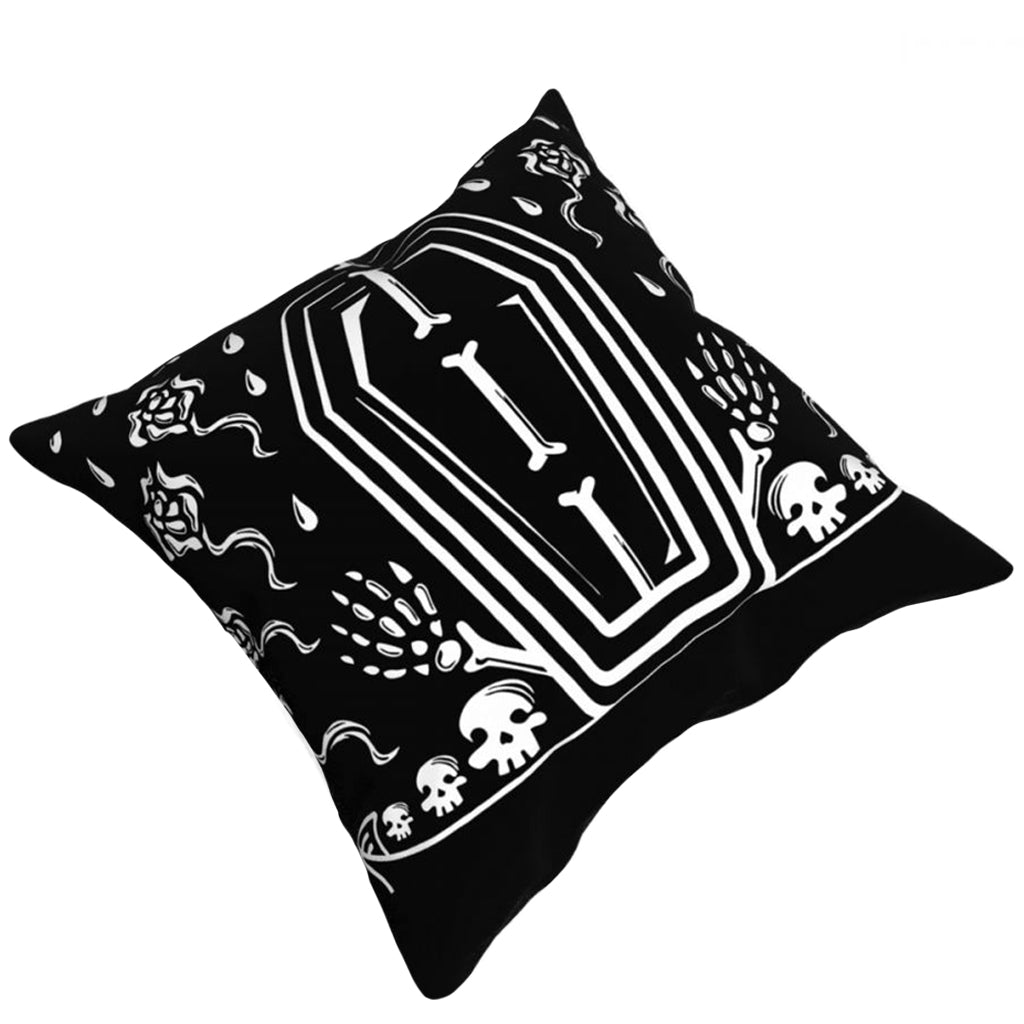 Svart Memento Mori Kuddfodral