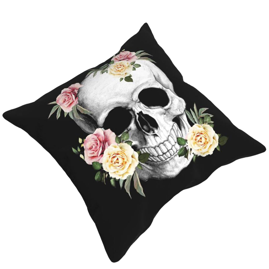 Svart Kuddöverdrag Med Dödskalle