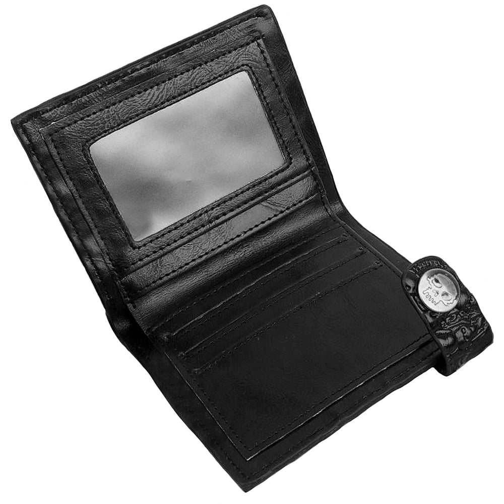 Svart Läder Plånbok Döden