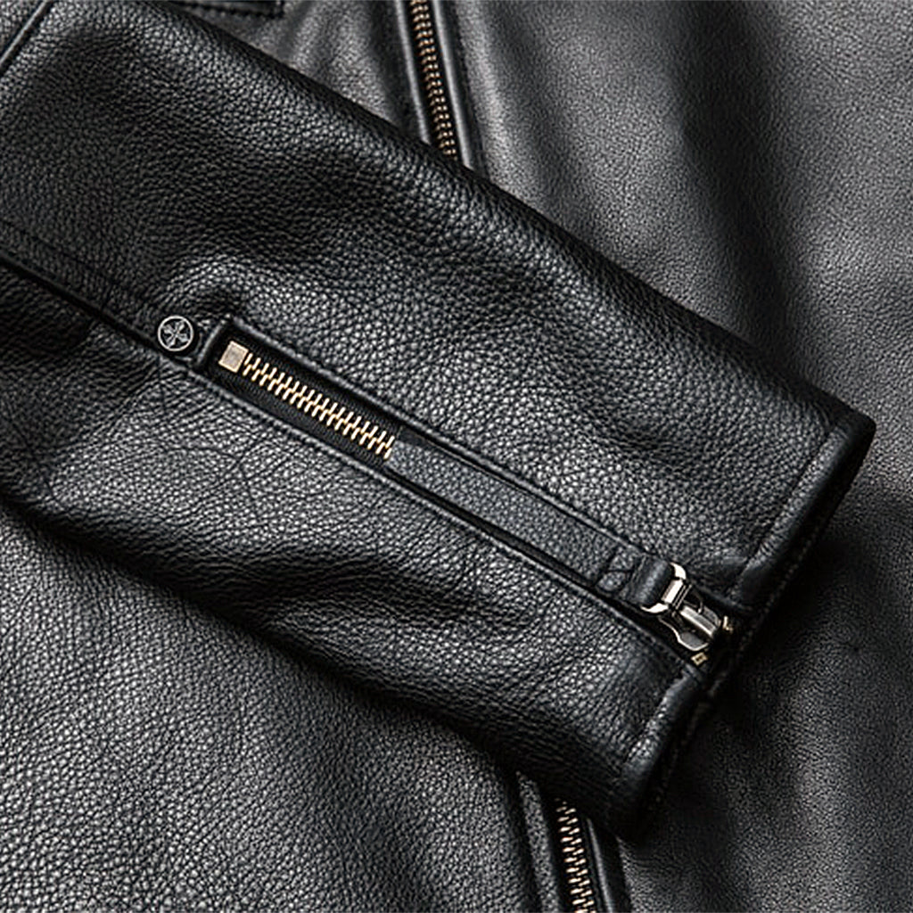 Svart Läderjacka Biker