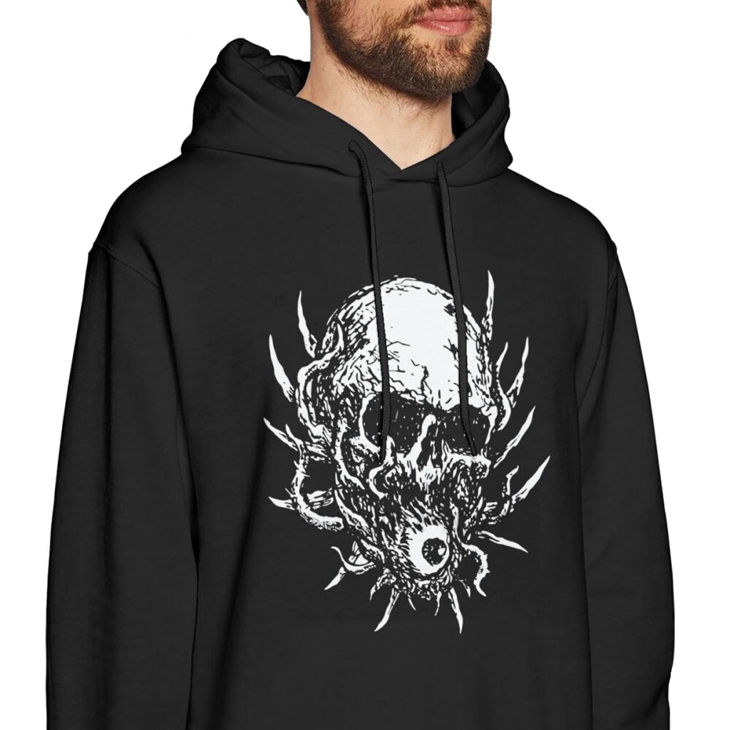 Svart Hoodie Dödskalle Monster