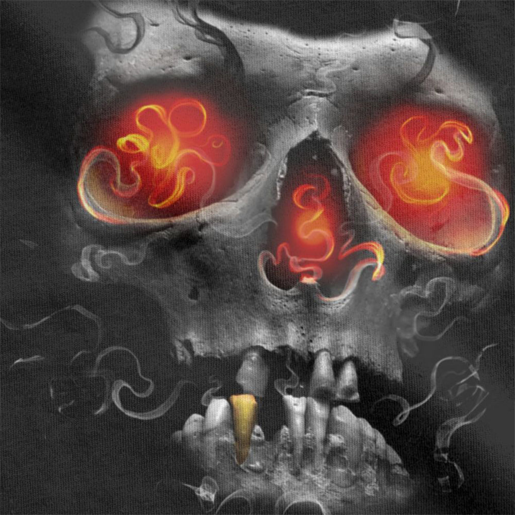 Svart Dödskalle Hoodie Rök