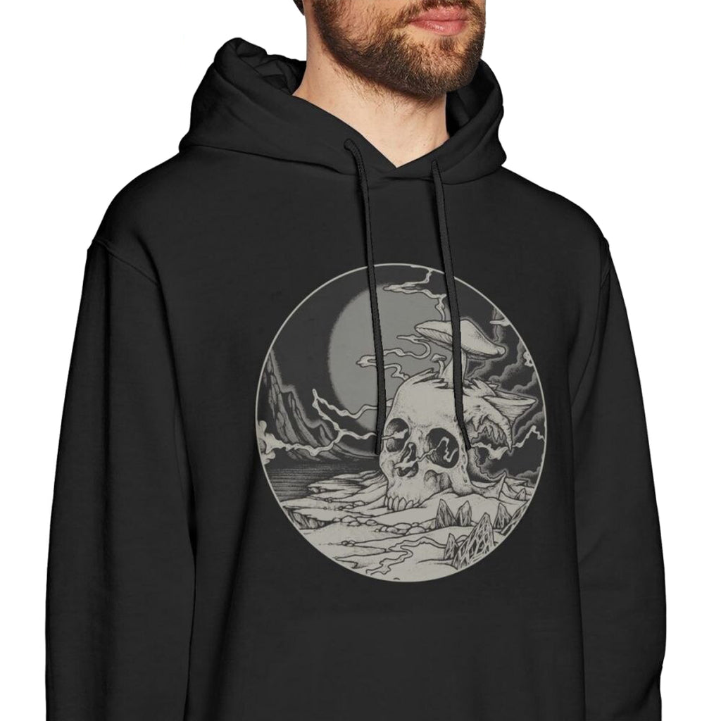 Svart Hoodie Mystisk Dödskalle