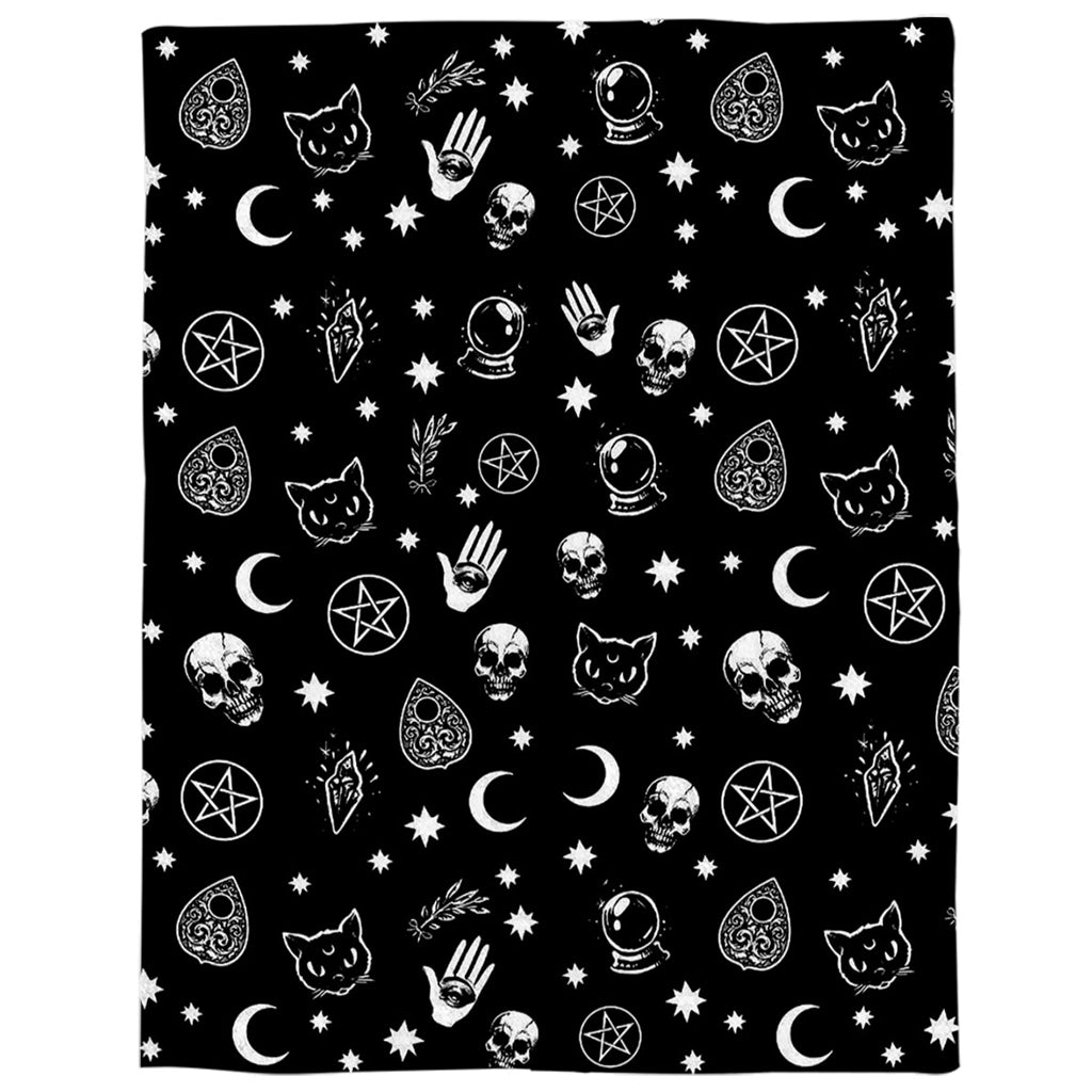 Svart Pläd Med Dödskallar