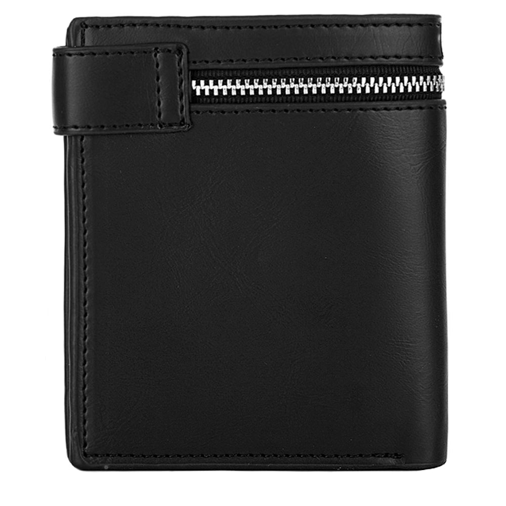 Svart Plånbok Läder Med Dödskallar