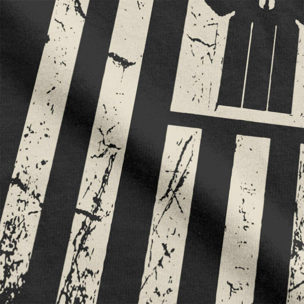 Svart T-Shirt Punisher USA-Flagga