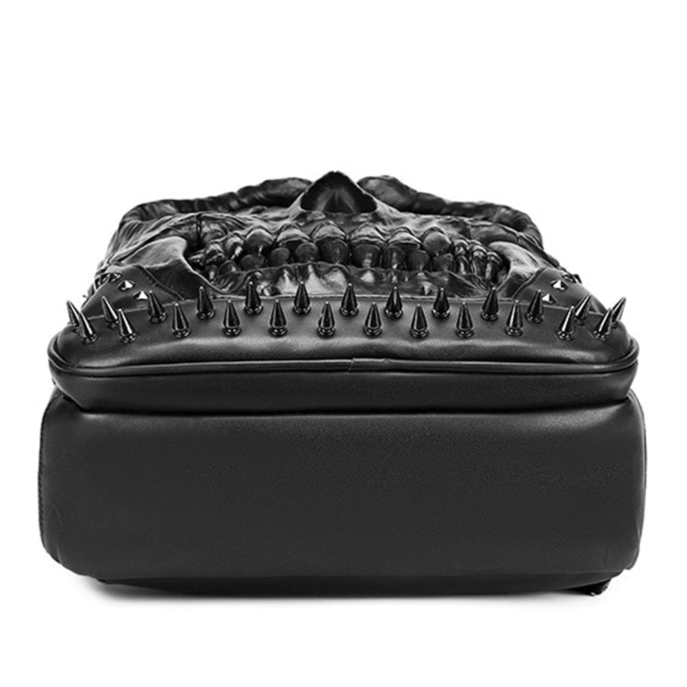 Svart Rockig Ryggsäck Med Dödskalle