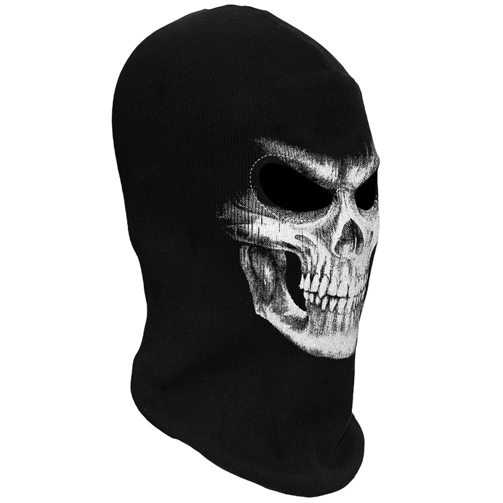 Svart Hjälmunderlag Med Vit Dödskalle