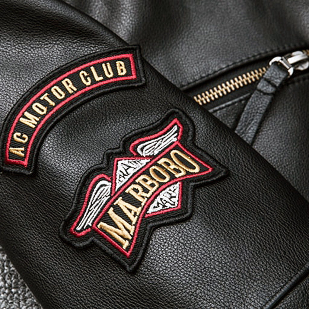 Svart Skinnjacka Bikermodell